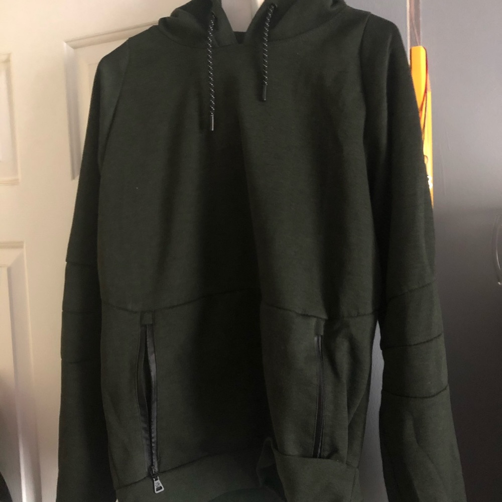 Dark green hoodie w/ zippers